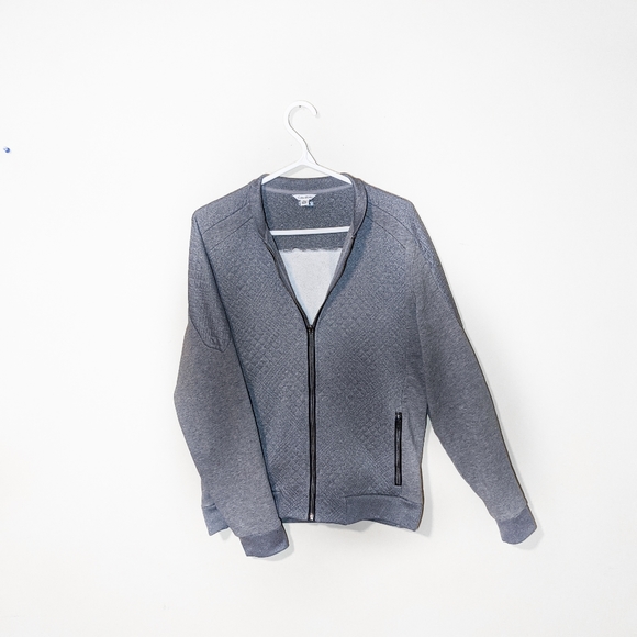 CALVIN KLEIN GREY FULL-ZIP MEN'S SWEATSHIRT - Picture 1 of 9